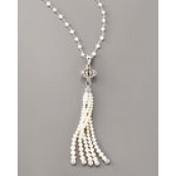 Luna Pearl-Tassel Necklace